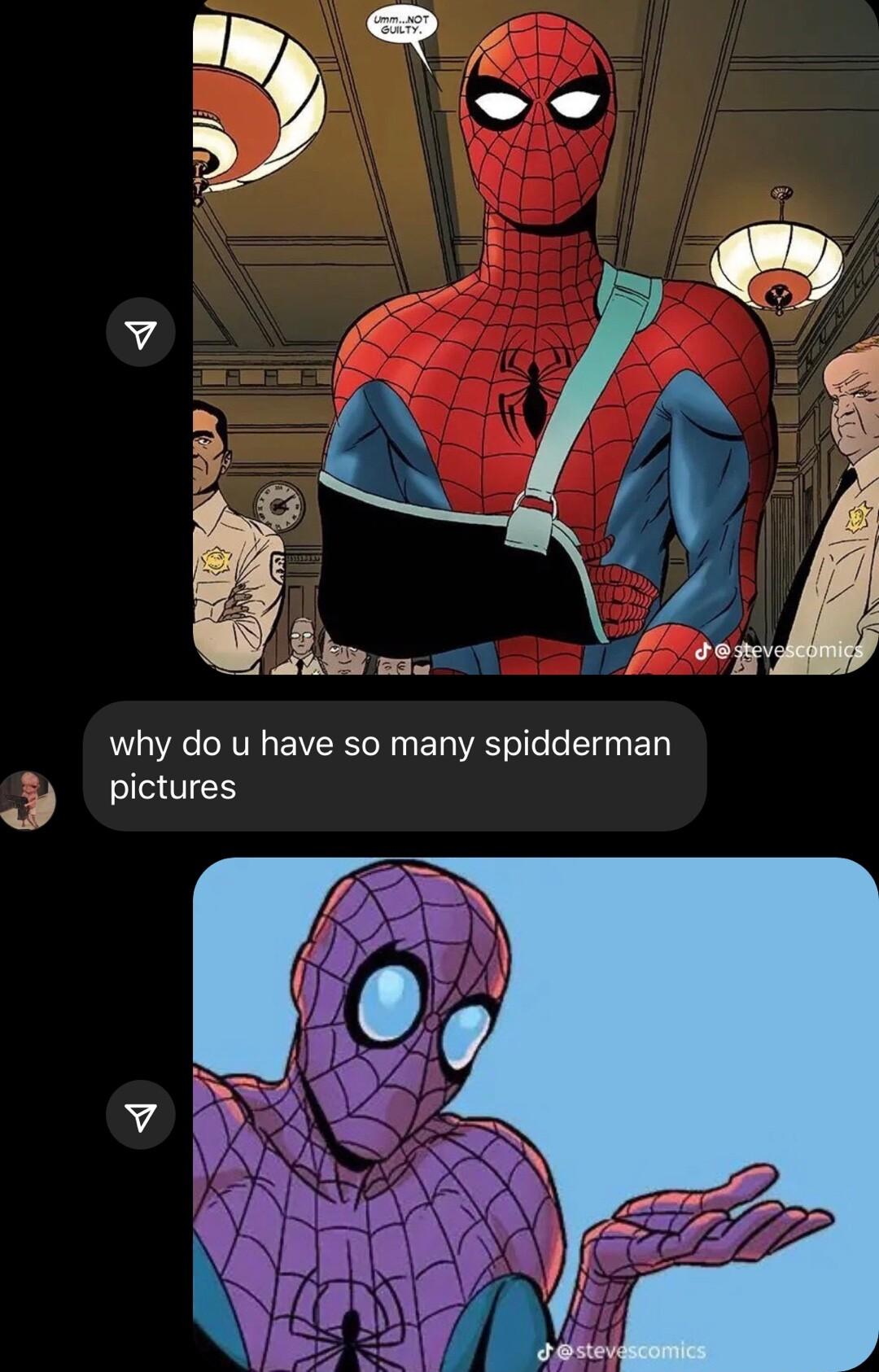 why do u have so many spidderman pictures K