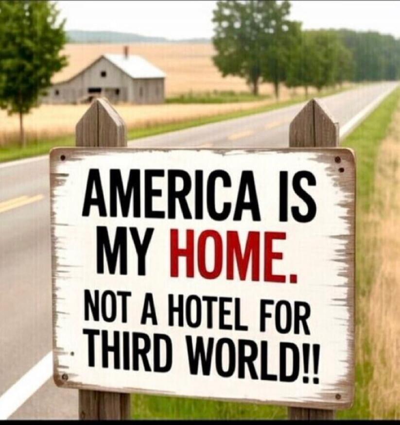 AMERICA IS MY HOME. NOT A HOTEL FOR THIRD WORLD!!