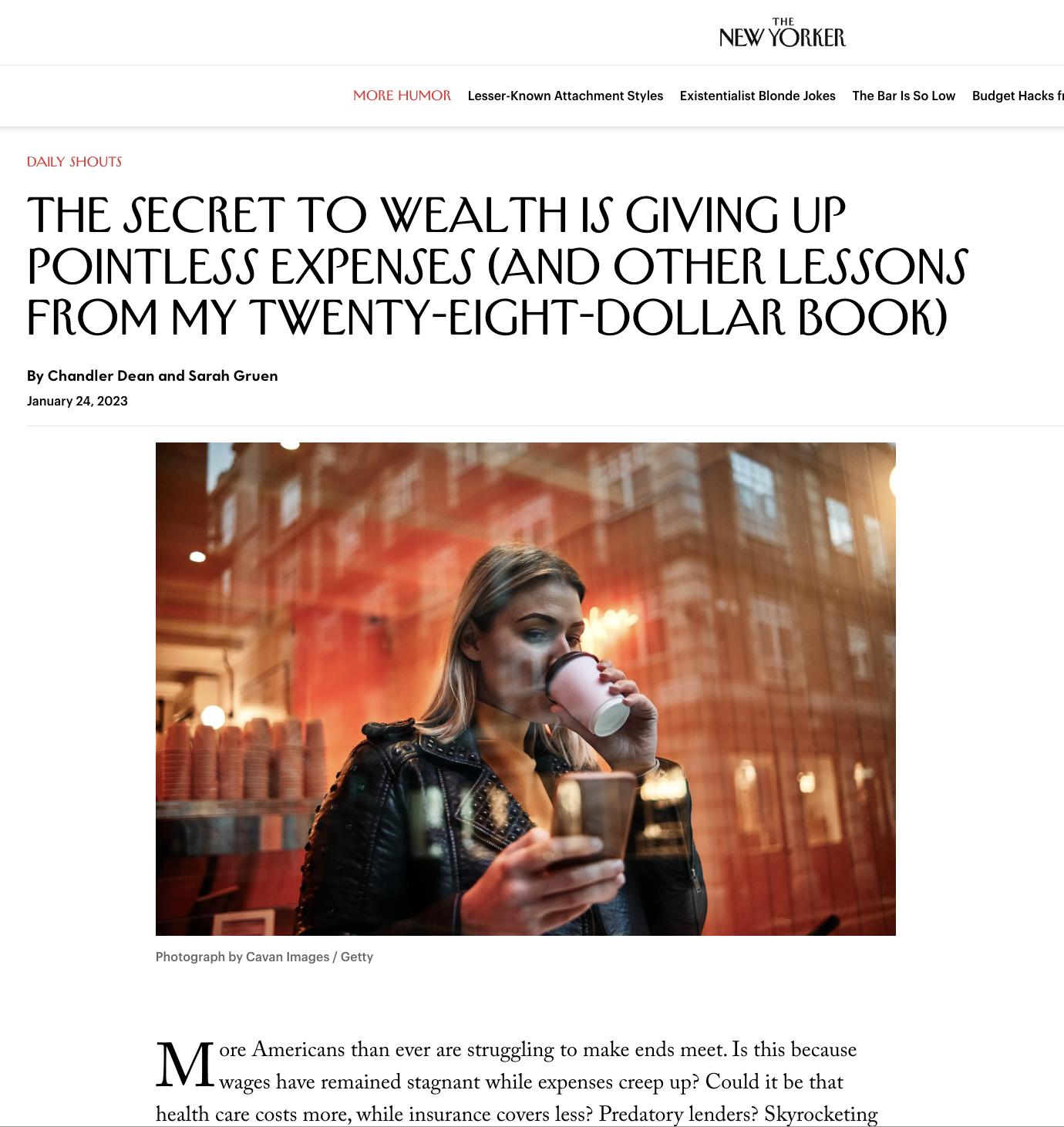 NEwORER THE SECRET TO WEALTH IS GIVING UP POINTLESS EXPENSES AND OTHER LESSONS FROM MY TWENTY EIGHT DOLLAR BOOK