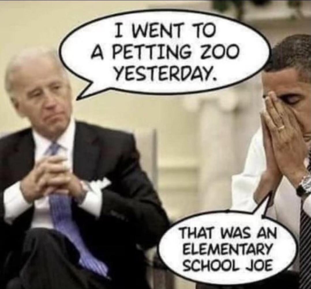 I went to a petting zoo yesterday. That was an elementary school Joe.