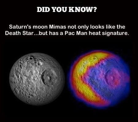 DID YOU KNOW Saturns moon Mimas not only looks like the PEETG RS ETANL TN ERER Y EL EET RS L ETTIEN