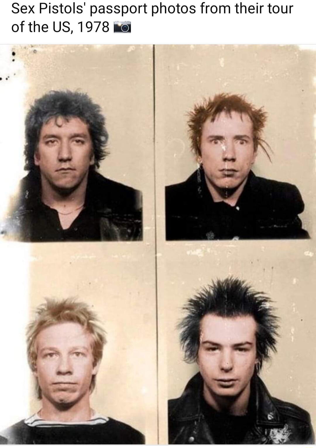 Sex Pistols passport photos from their tour of the US 1978 i