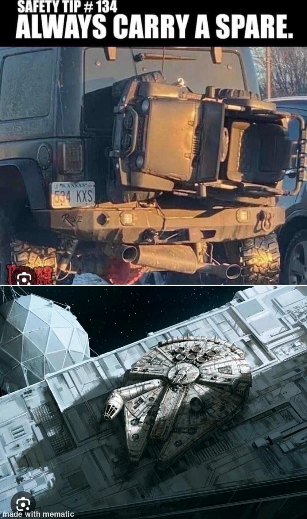 SAFETY TIP 134 AlWAYS GAIIIIY A SPARE O e with i ic