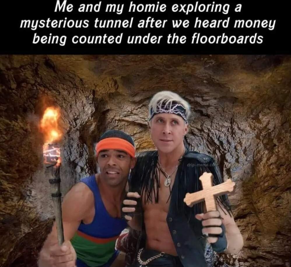 Me and my homie exploring a mysterious tunnel after we heard money being counted under the floorboards