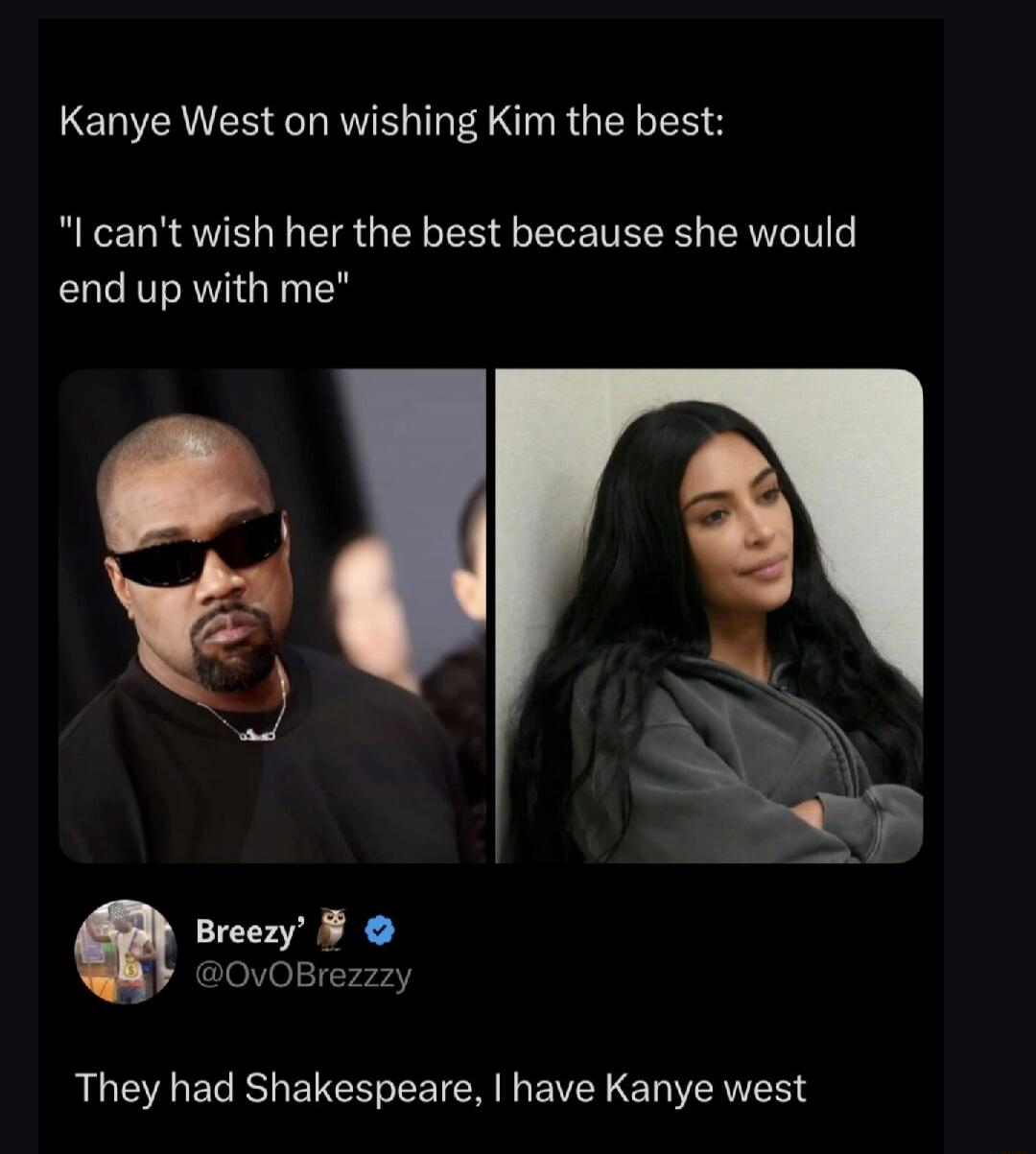Kanye West on wishing Kim the best: 