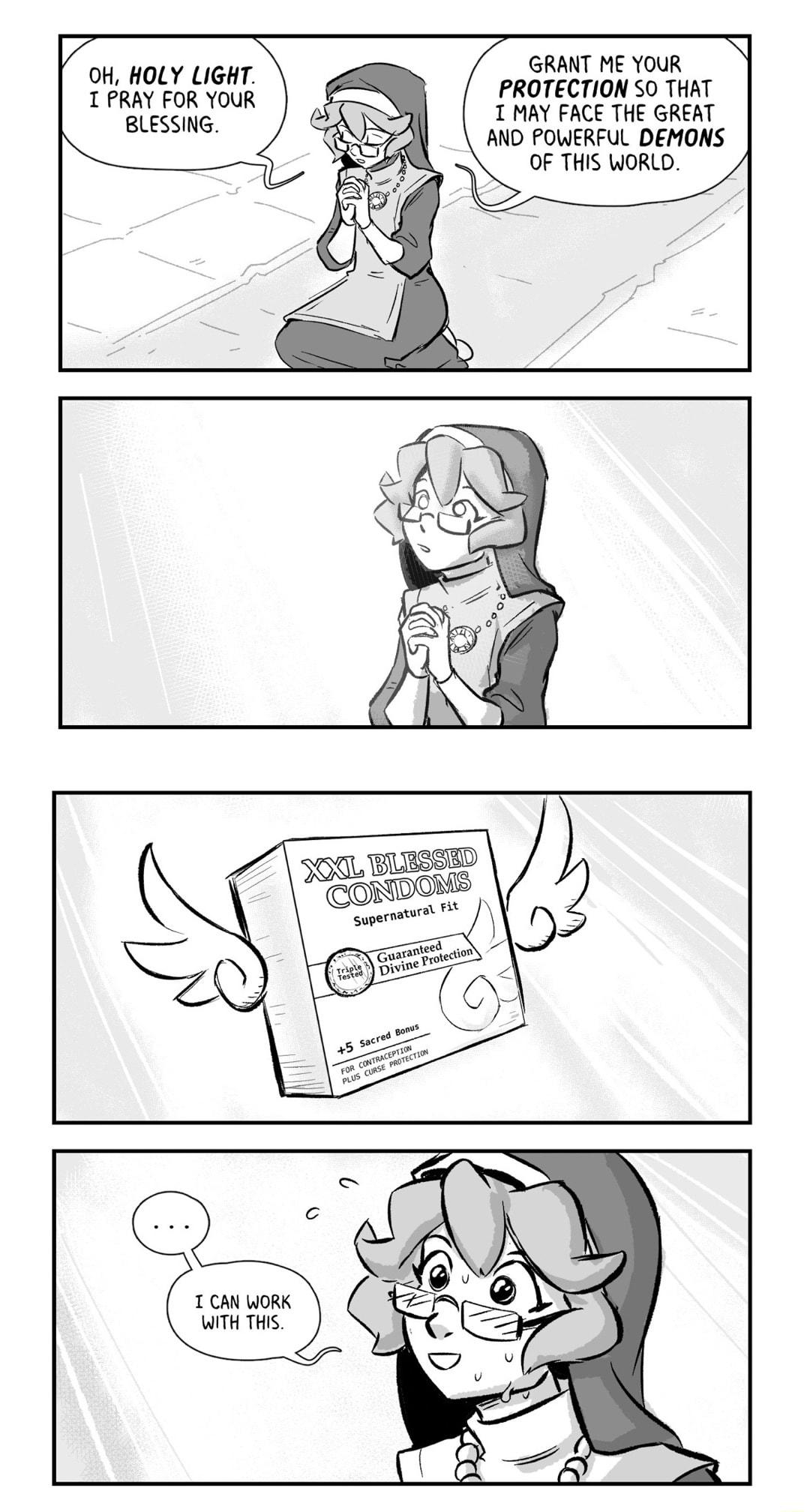 GRANT ME YOUR PROTECTION S0 THAT T MAY FACE THE GREAT AND POWERFUL DEMONS OF THIS WORLD OH HOLY LIGHT TPRAY FOR YOUR BLESSING