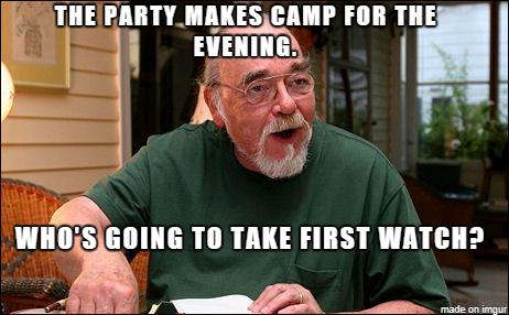 IS THEIPARTY_MAKESCAMP FOR m 1 EIII A N J 3 WHOSGOING TO TAKE FIRST WATCH e U