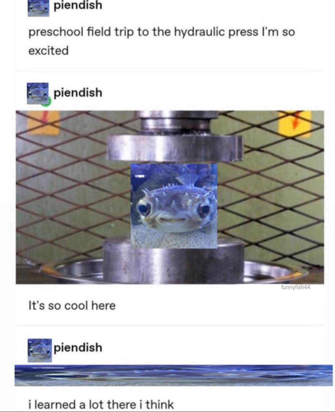 S Plendish preschool field trip to the hydraulic press Im so excited Its so cool here Epiandllh _ ilearned a lot there i think