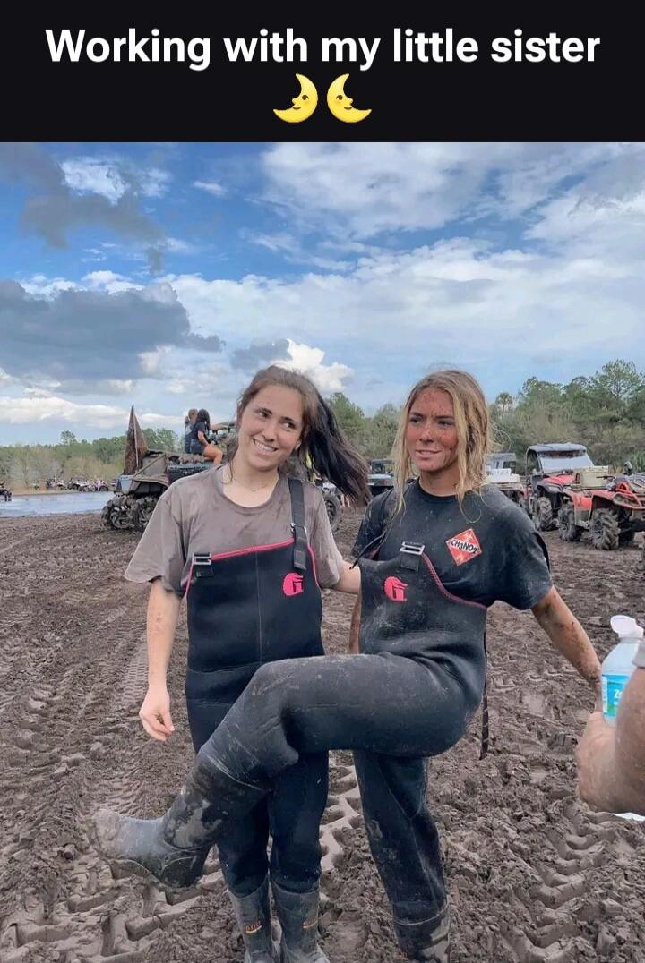 Working with my little sister