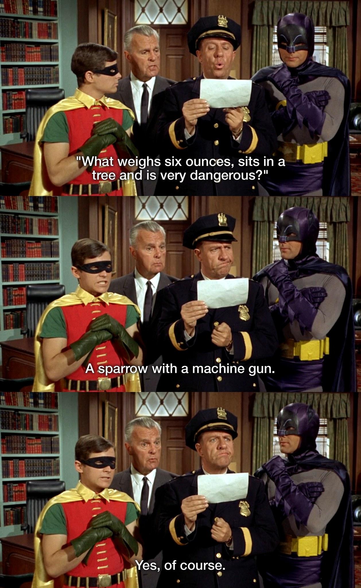 Whm weighs six ounces sitsina U treeand is very dangerous 7 with a machine gun