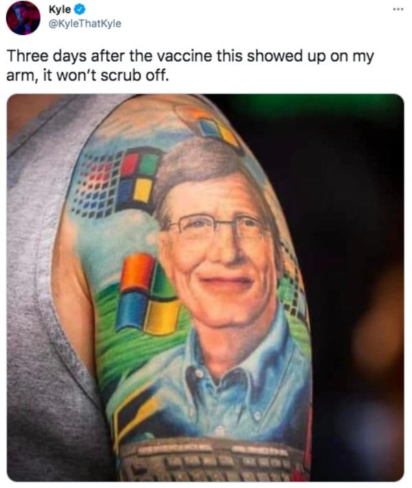 O Kyle Three days after the vaccine this showed up on my arm it wont scrub off