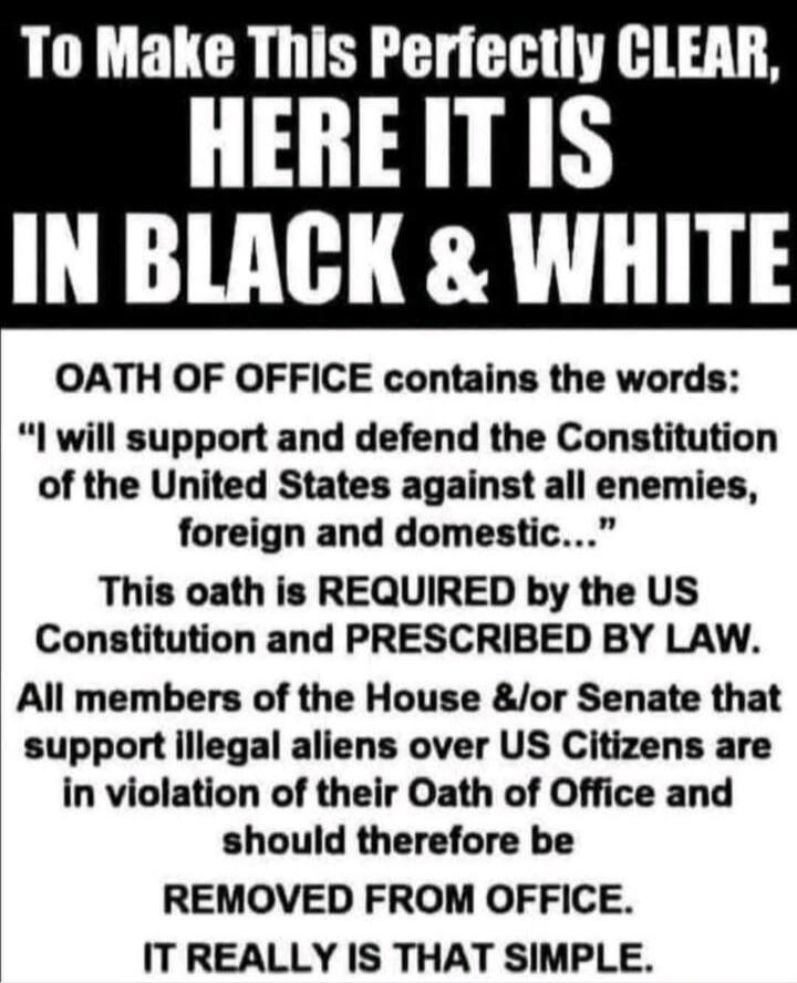 To Make This Perfectly CLEAR, HERE IT IS IN BLACK & WHITE. OATH OF OFFICE contains the words: 