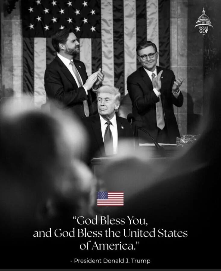 God Bless You, and God Bless the United States of America. - President Donald J. Trump