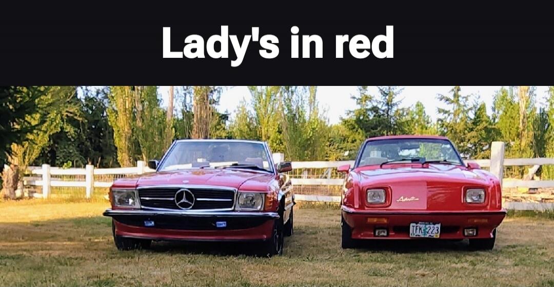 Lady's in red