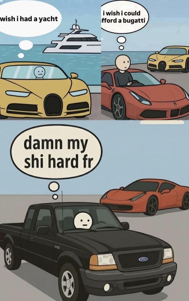 wish i had a yacht
i wish i could afford a bugatti
damn my shi hard fr