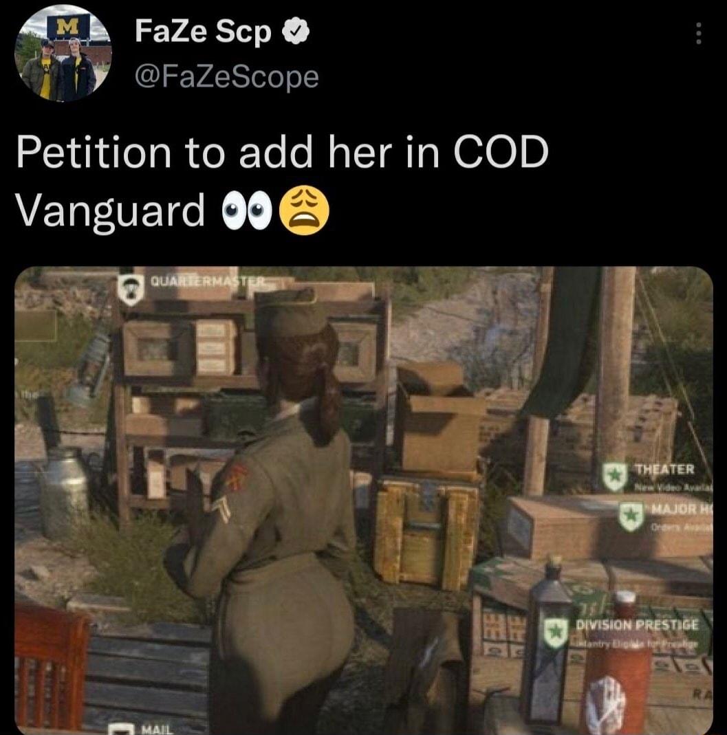 b FaZe Scp i Y FaZeScope q Petition to add her in COD VEREOETCR T