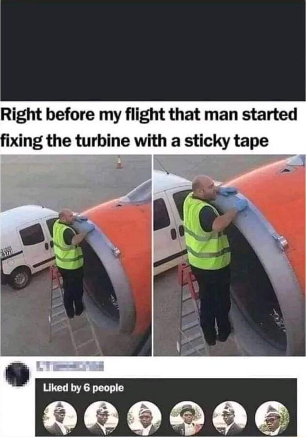 Rigllt before my flight that man started