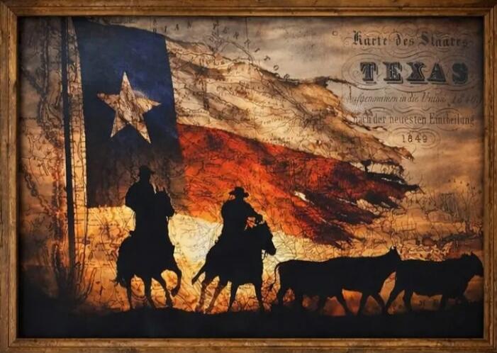 Karte des Staates TEXAS aufgenommen in die Union 1849 nach der neuesten Eintheilung