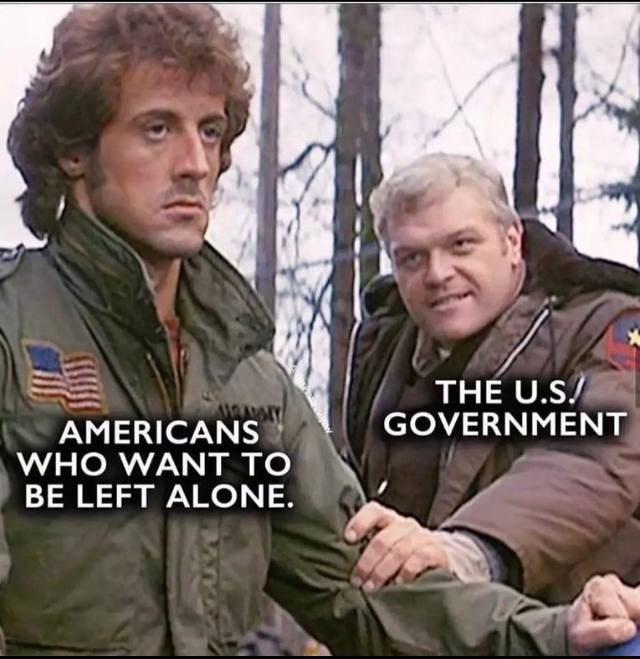 THE US AMERICANS GOVERNMENT WHO WANT TO BE LEFT ALONE