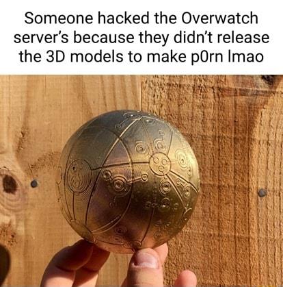 Someone hacked the Overwatch servers because they didnt release the 3D models to make pOrn Imao