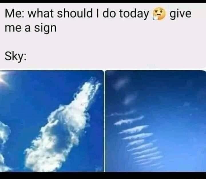 Me what should do today give me a sign
