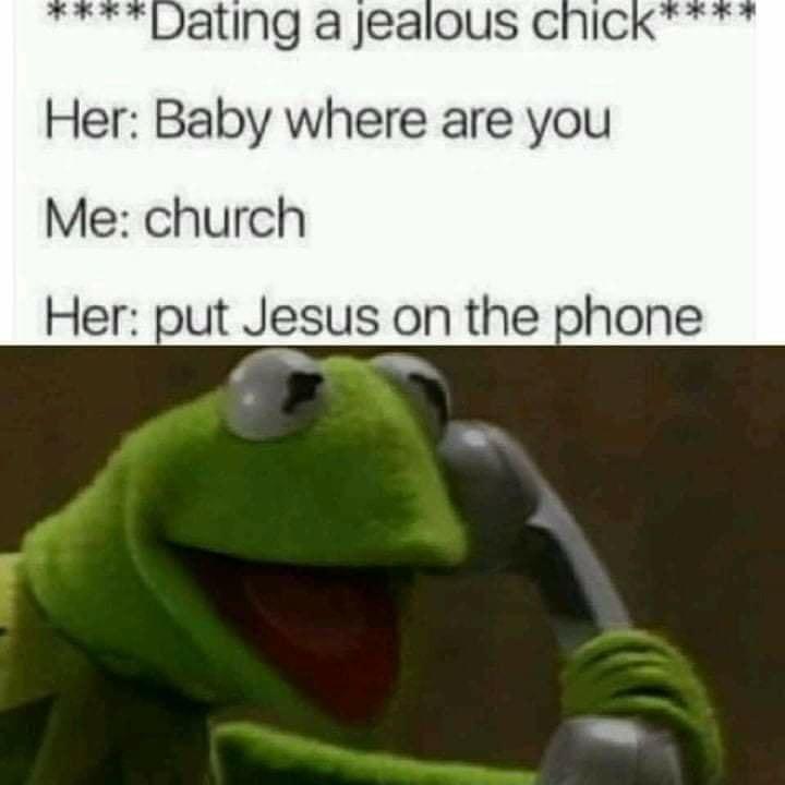 Pating a Jealous chic Her Baby where are you Me church Her put Jesus on the