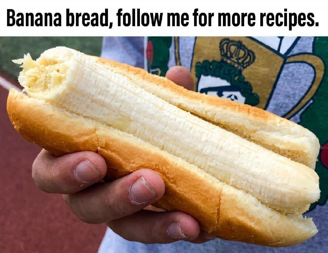 Banana bread, follow me for more recipes.