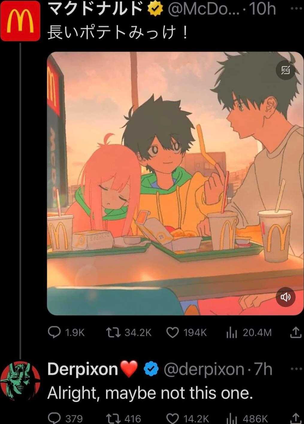 m Y7 FFILE McDo 10h RWRTF haro it Q19K 1342k Q194K ly 204M 72 Derpixon derpixon 7h Alright maybe not this one