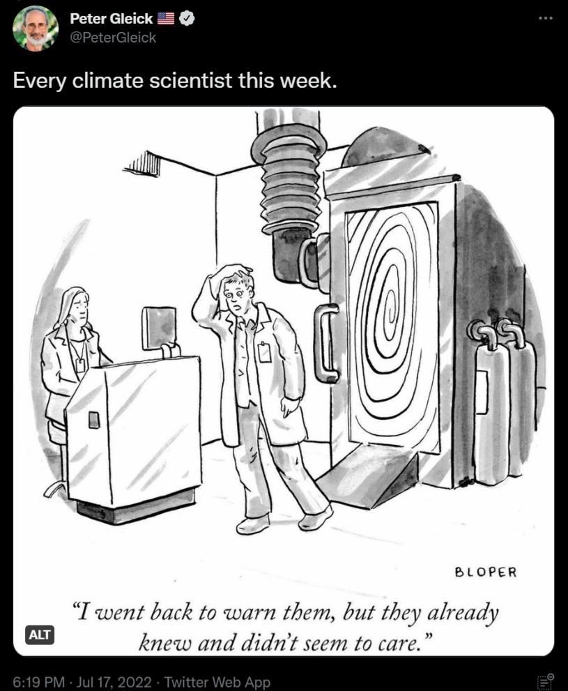 Peter Gleick 5 SR PR S IERVEETS BLOPER I went back to warn them but they already fnew and didnt seem to care