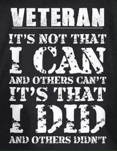 VETERAN IS NOT THAT CAN AND OTHERS CANT DS THAT I M AND OTHERS DIDNT