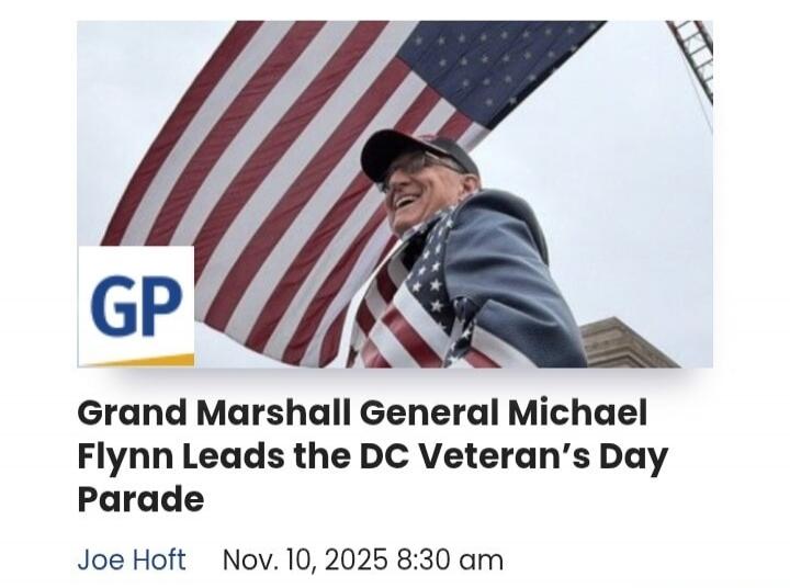 Grand Marshall General Michael Flynn Leads the DC Veteran’s Day Parade
Joe Hoft Nov. 10, 2025 8:30 am