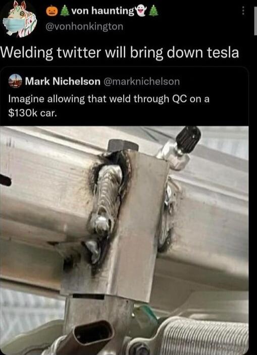 on haunting 4 nhonkington Imagine allowing that weld through QC on a 130k car