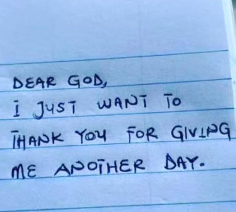 B e bEAR Gob i JusT WwAMT Te THaok You ToR GVIPQ ME APOTHER bay