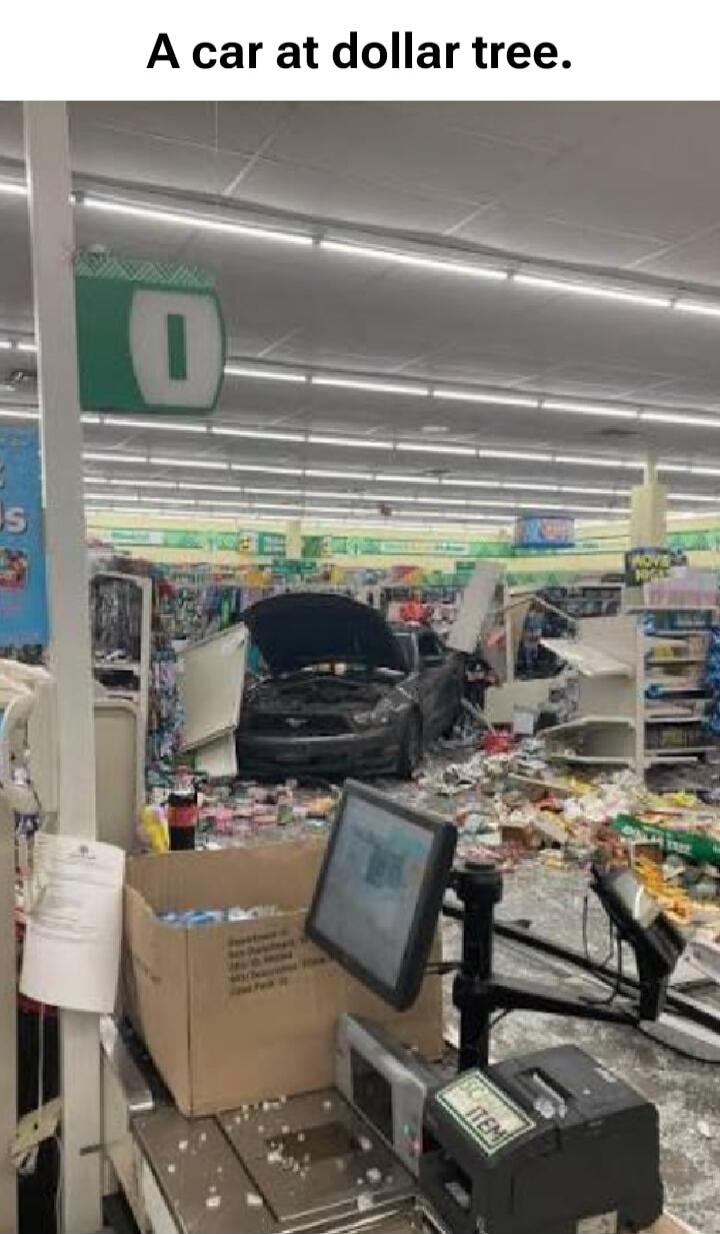A car at dollar tree.