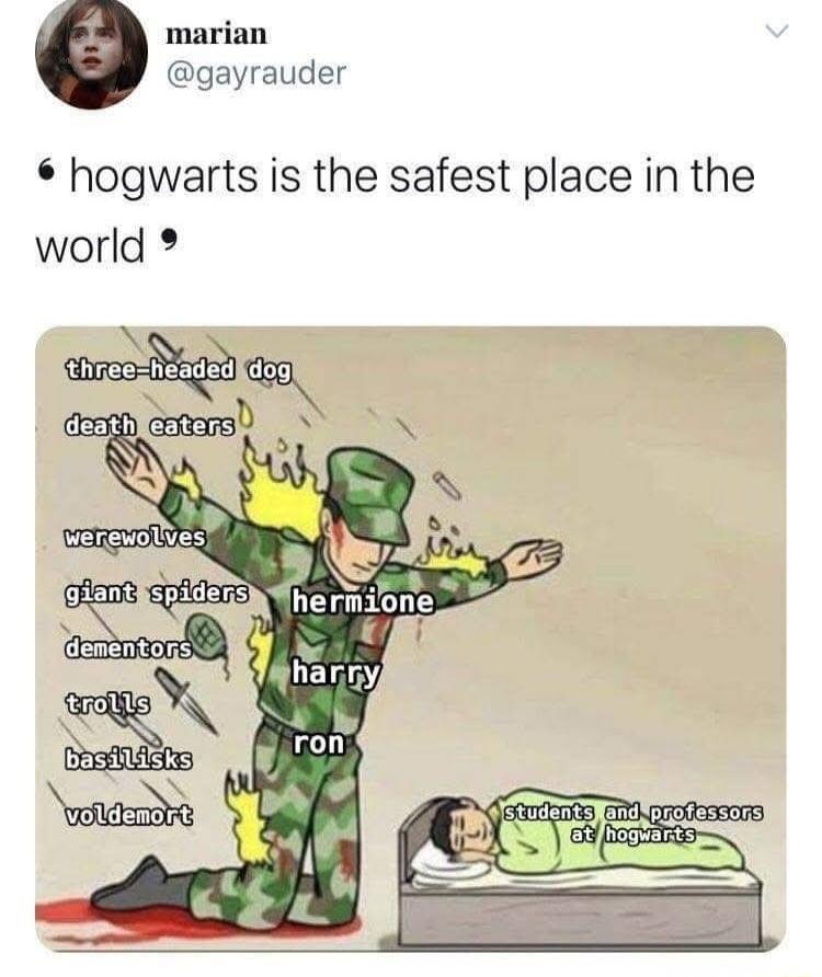 marian gayrauder hogwarts is the safest place in the world X wmdghan de Gimh 5 T e rmion 9 I