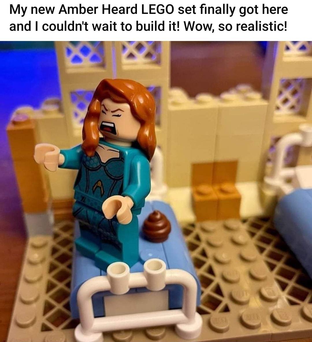 My new Amber Heard LEGO set finally got here and couldnt wait to build it Wow so realistic