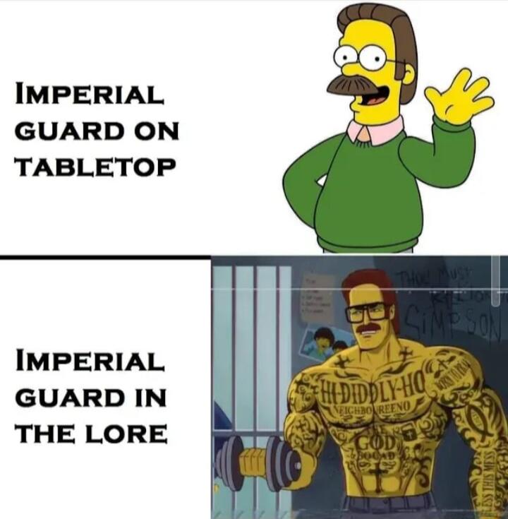 IMPERIAL GUARD ON TABLETOP IMPERIAL GUARD IN THE LORE