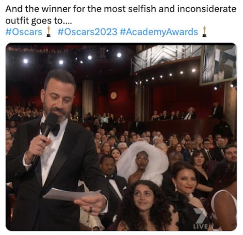 And the winner for the most selfish and inconsiderate outfit goes to