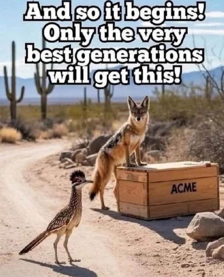 And so it begins! Only the very best generations will get this!