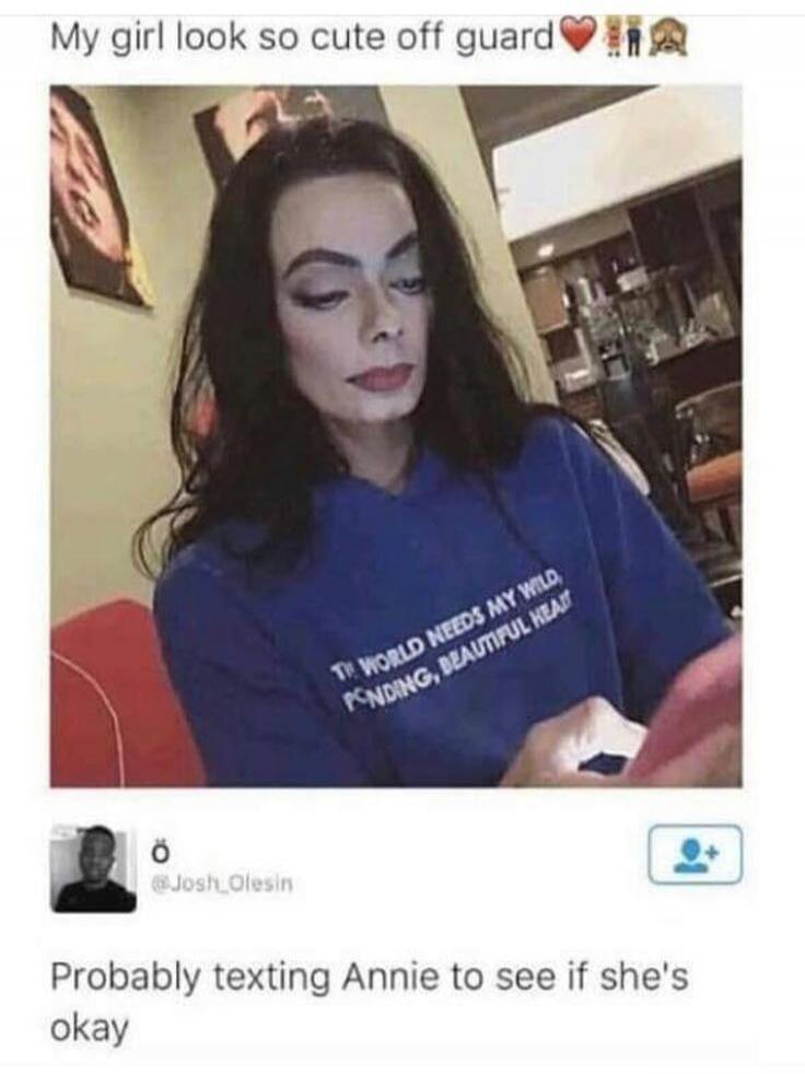My girl look so cute off guard❤️🫶

Probably texting Annie to see if she's okay
