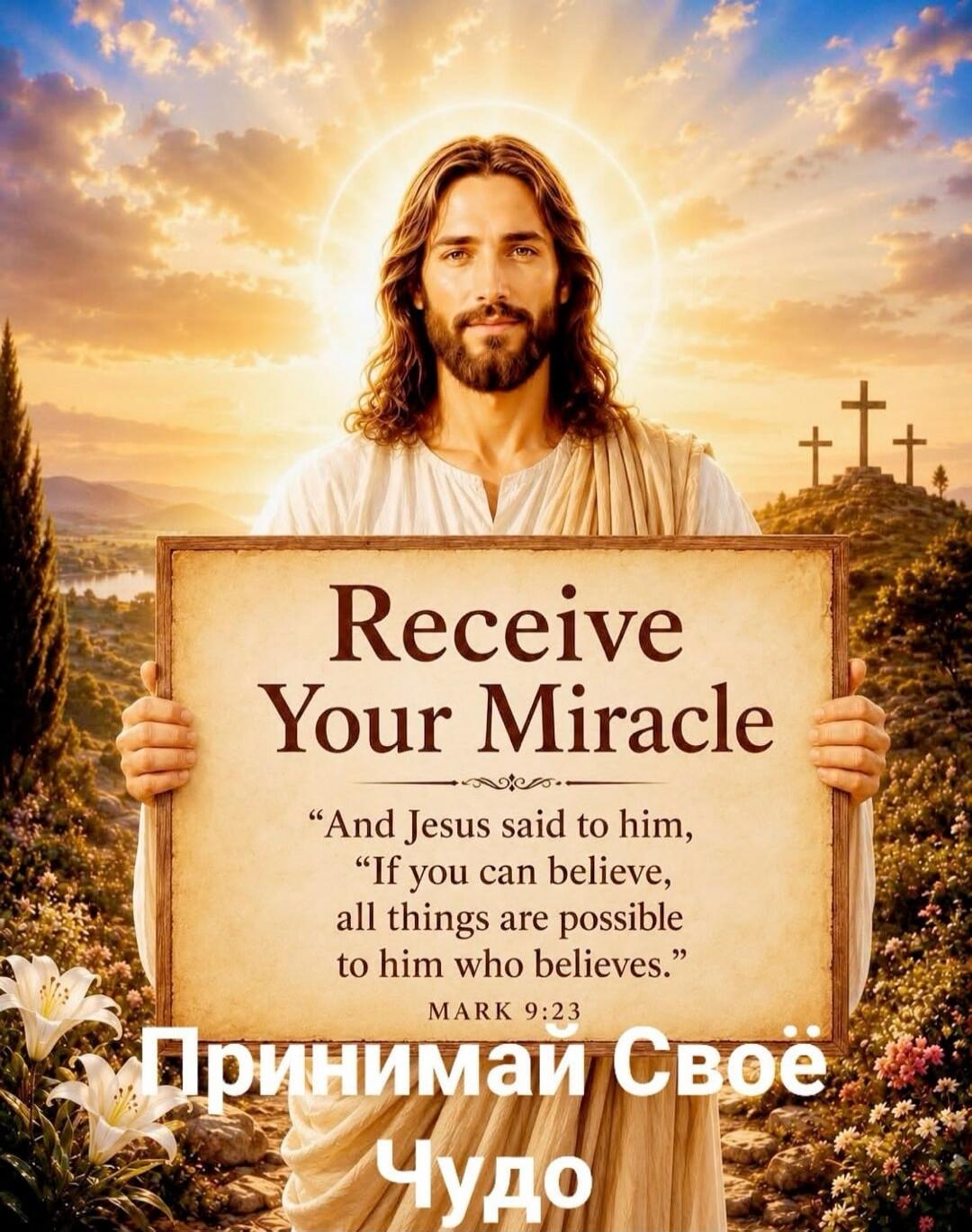 Receive Your Miracle. 