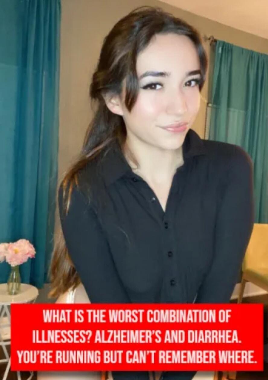 WHAT IS THE WORST COMBINATION OF ILLNESSES? ALZHEIMER'S AND DIARRHEA. YOU'RE RUNNING BUT CAN'T REMEMBER WHERE.