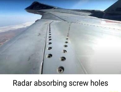 Radar absorbing screw holes