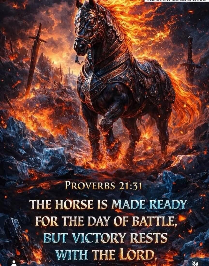 PROVERBS 21:31 THE HORSE IS MADE READY FOR THE DAY OF BATTLE, BUT VICTORY RESTS WITH THE LORD. ADONAI CINEMATICS