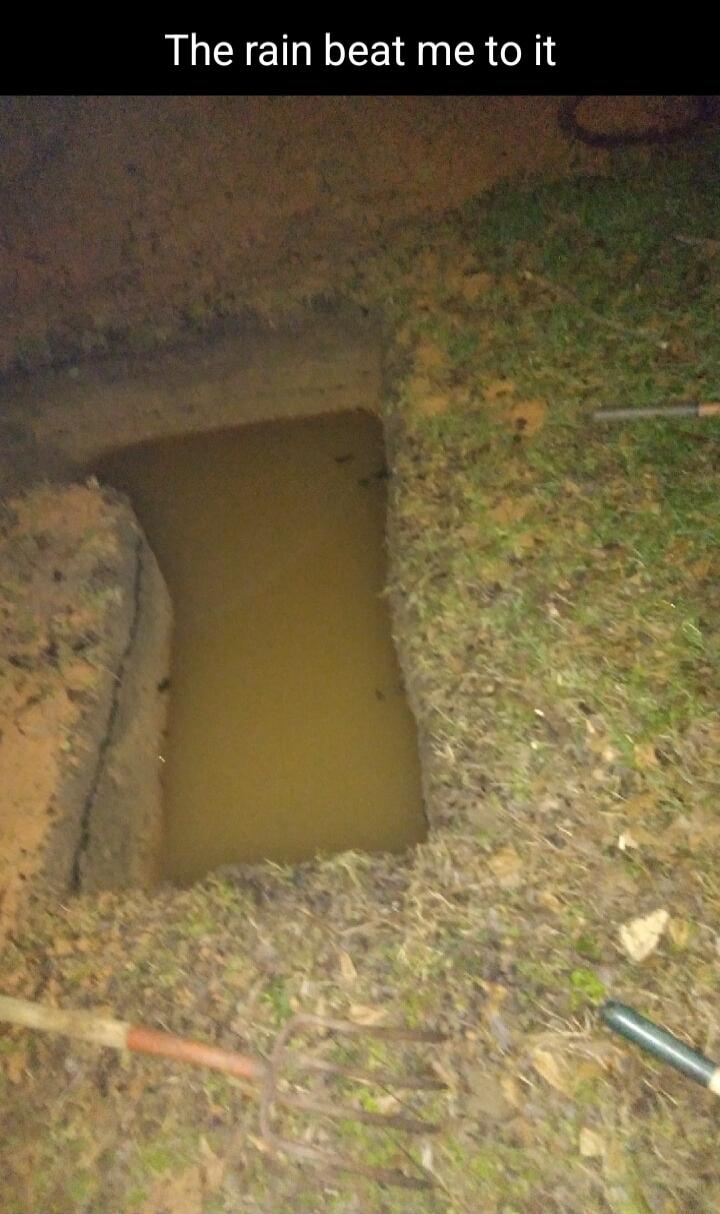 The rain beat me to it