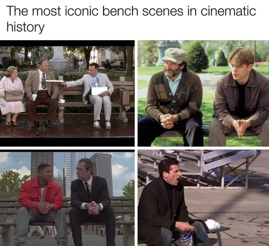 The most iconic bench scenes in cinematic history