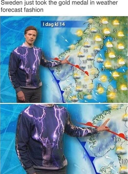 Sweden just took the gold medal in weather forecast fashion