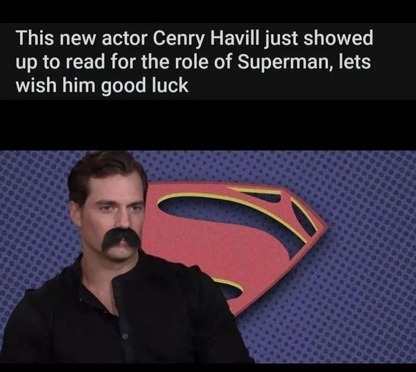 This new actor Cenry Havill just showed up to read for the role of Superman lets wish him good luck 3