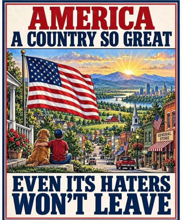 AMERICA A COUNTRY SO GREAT EVEN ITS HATERS WON'T LEAVE. GENERAL STORE.