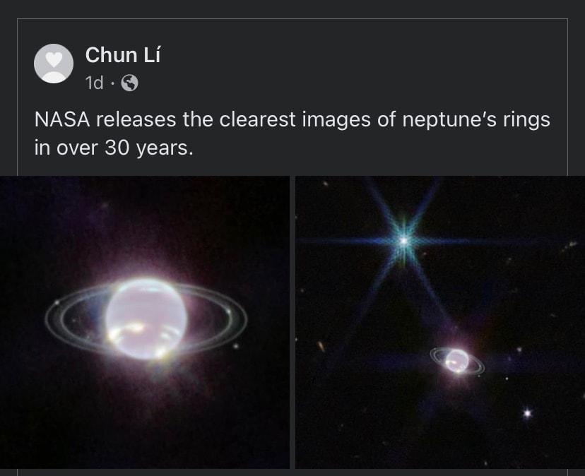 Chun Li 1d Q NASA releases the clearest images of neptunes rings in over 30 years E 3